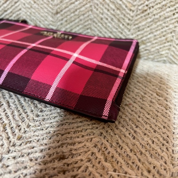 🍄Kate Spade Plaid Fabric/Leather Wristlet🍄 - Picture 5 of 13